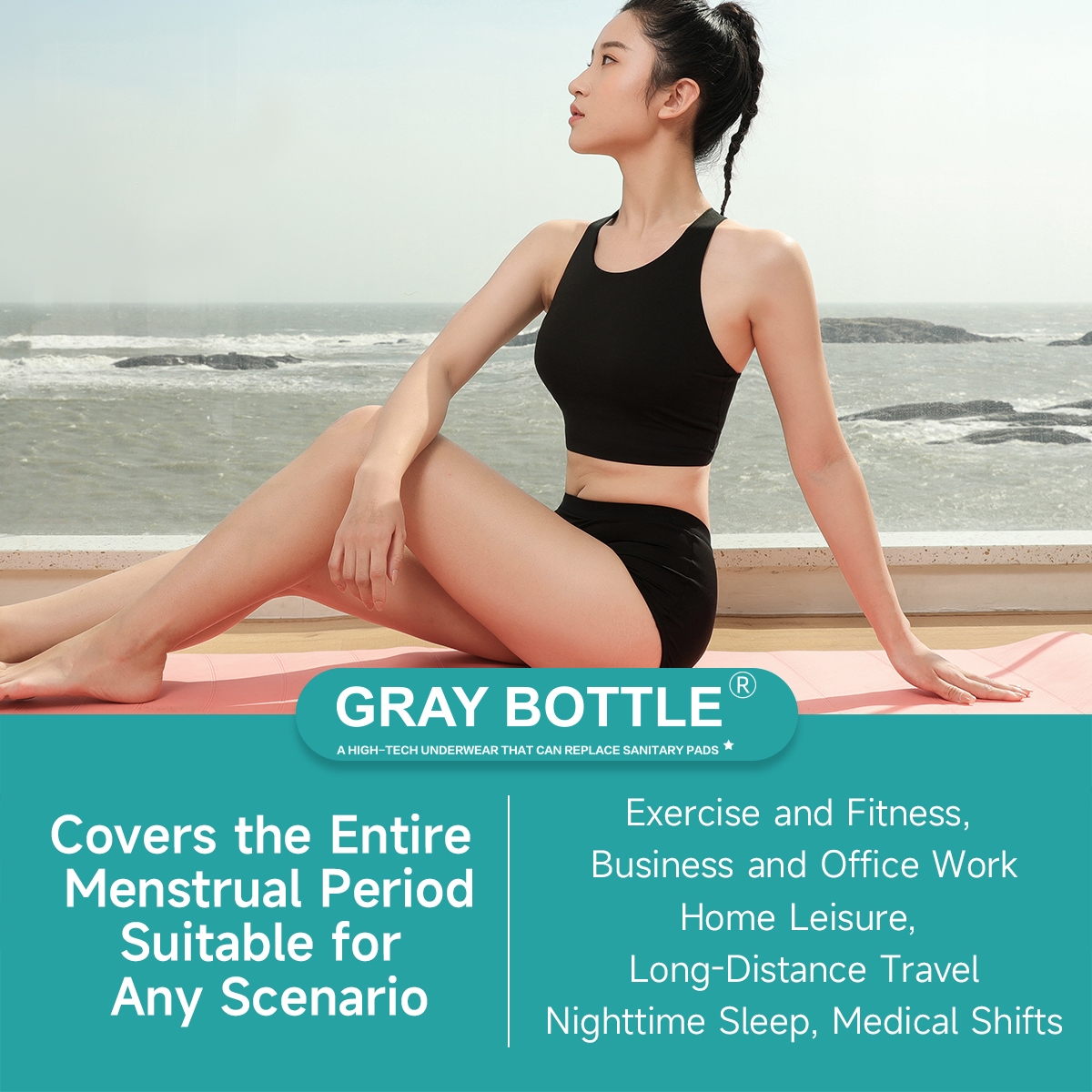 Gray Bottle Period Panties-Classic Version-3